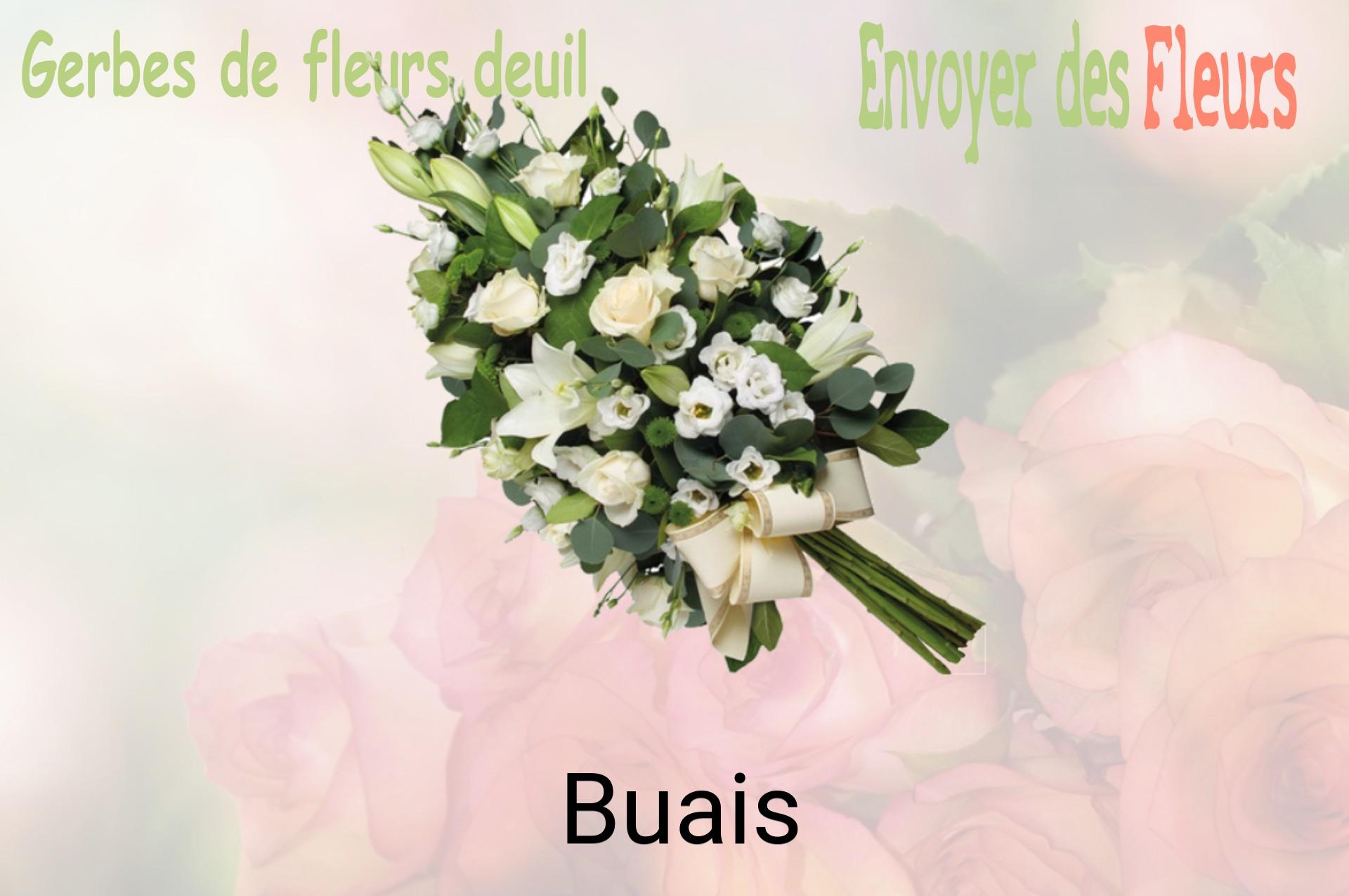 Gerbe de fleurs de deuil livrée à Buais